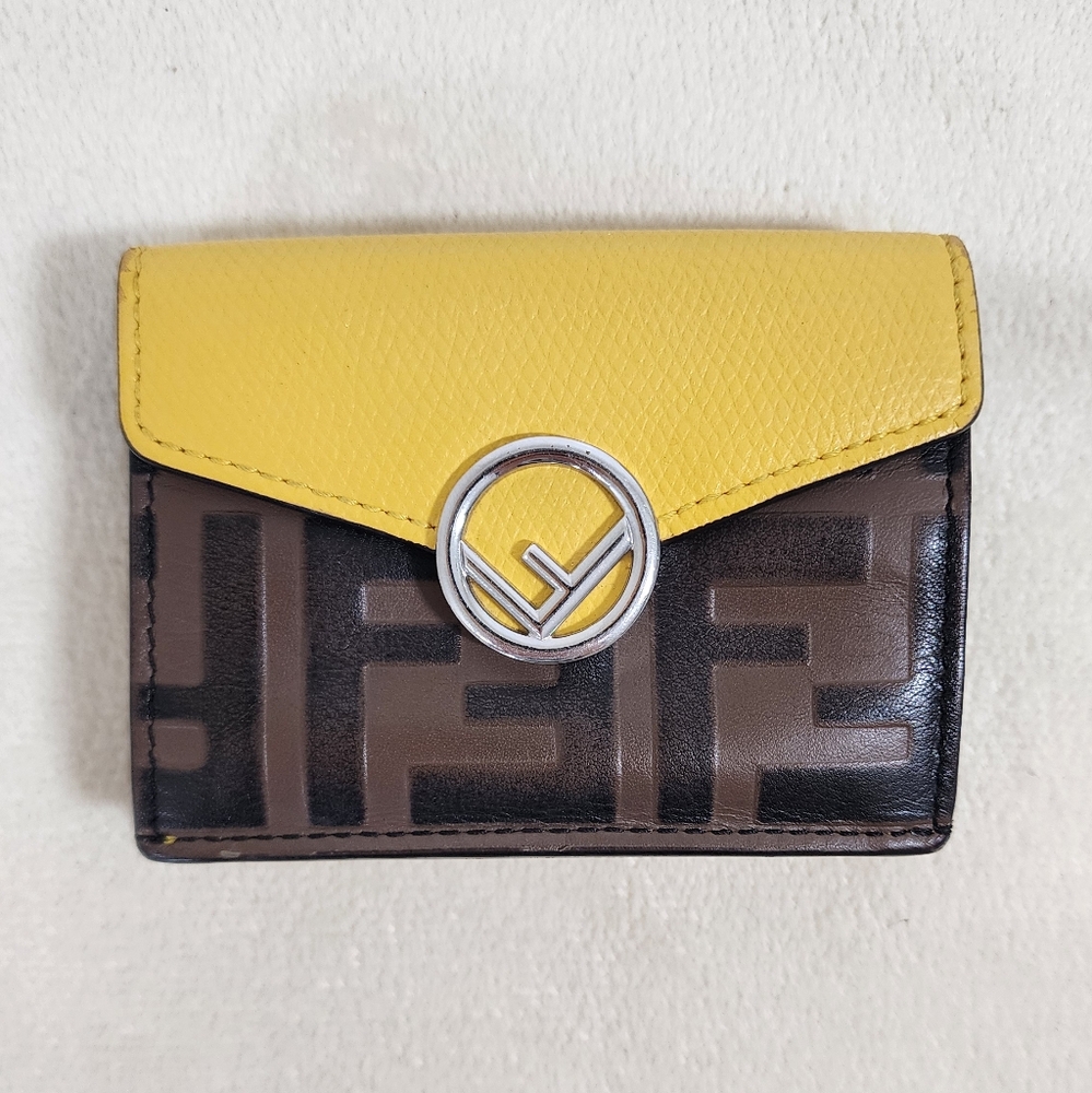 Fendi Vitello Cruise F Micro Trifold. Very Very Minor Signs Of Use.